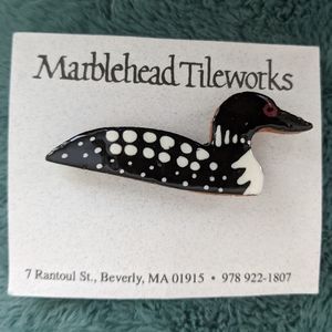 NWT.  Lovely ceramic duck pin / brooch.  Hand painted.  Rare find.